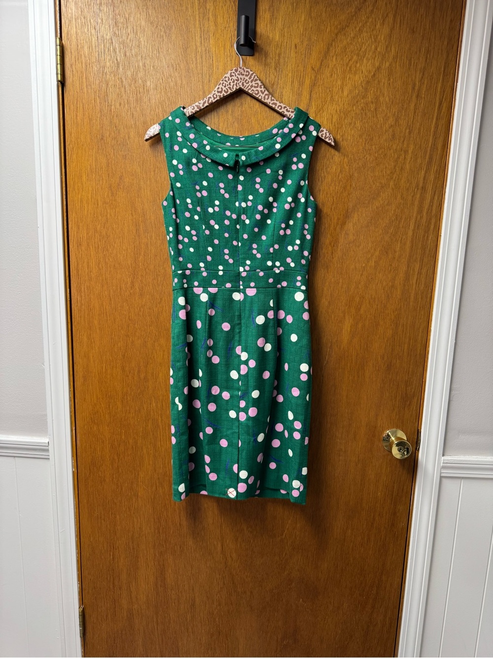 Boden Martha Sleeveless Shift Polka Dot Dress Sap Green Dandelion 6 NEW NWT - Picture 15 of 16